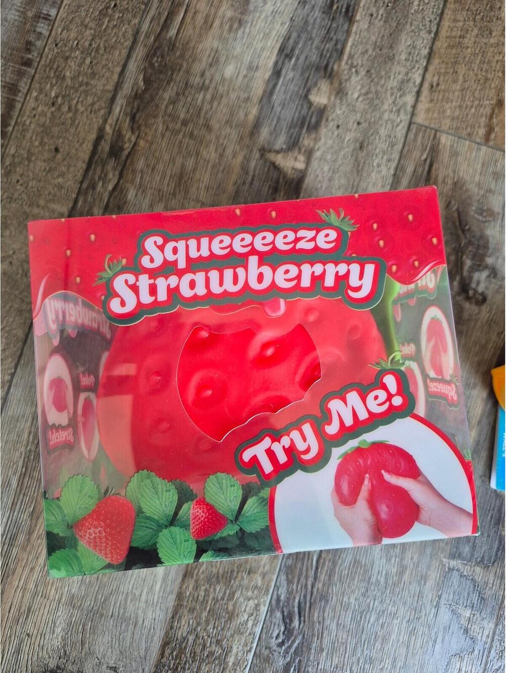 Squeeeze Strawberry stress ball toy